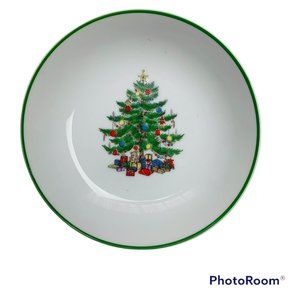 Sone Fine China Serving Bowl Japan Christmas Tree Pattern Holiday Party 9”